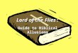 Lord of the Flies: Guide to Biblical Allusions. Allusion A reference to an outside work. It is meant to give the reader more meaning without adding a