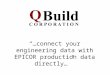 “…connect your engineering data with EPICOR production data directly…”