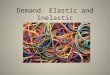 Demand: Elastic and Inelastic. What couldn’t you live without?