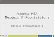 Vienna MBA Mergers & Acquisitions Hostile Transactions I 1