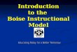 Introduction to the Boise Instructional Model. Logistics Table Roles – Green Sheet Table Roles – Green Sheet Group Norms – Blue Sheet Group Norms – Blue