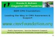 Public Awareness · Vaccine Research Support Working Together to Eradicate Congenital CMV BBM CMV Foundation: Leading the Way in CMV Awareness & Support