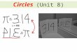 Circles (Unit 8). AC DR Area Circumference Diameter Radius