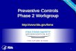 Preventive Controls Phase 2 Workgroup  1