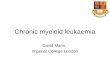 Chronic myeloid leukaemia David Marin, Imperial College London