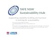 TAFE NSW Sustainability Hub Supporting capability building and business in training for sustainability To go to the Sustainability Hub either: Go to Ecommunities