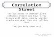 Correlation Street The residents of Wetherfield's infamous street are have a few issues with data, namely scatter graphs and what they are telling them