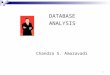 DATABASE ANALYSIS Chandra S. Amaravadi 1. IN REQUIREMENTS ANALYSIS.. Overview of database analysis (requirements) User views Integrity constraints Steps
