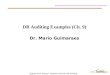 Adapted from Afyouni, Database Security and Auditing DB Auditing Examples (Ch. 9) Dr. Mario Guimaraes