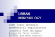 URBAN MORPHOLOGY some (very general) geometrical regularities [graphics from The Human Mosaic by Terry Jordan-Bychkov and Mona Domosh]