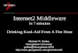 Internet2 Middleware in ? minutes Drinking Kool-Aid From A Fire Hose Michael R. Gettes Georgetown University gettes@Georgetown.EDU 
