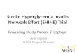 Stroke Hyperglycemia Insulin Network Effort (SHINE) Trial Preparing Study Orders & Laptops Amy Fansler SHINE Project Director