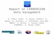 Report on CARBOOCEAN data management B. Pfeil (UiB); A. Kozyr (CDIAC); R. Huber; N. Dittert; U. Schindler (all WDC-MARE); A. Brian; T. Carval (both IFREMER),