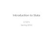 Introduction to Stata 17.871 Spring 2012. The role of statistical packages in research Obvious answer – Manage data – Carry out appropriate statistical