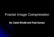 Fractal Image Compression By Cabel Sholdt and Paul Zeman