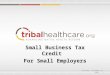 Small Business Tax Credit For Small Employers Version: October 18, 2013 1