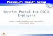 Paramount Health Group Benefit Portal for CSCIL Employees 