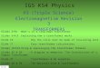 IGS KS4 Physics P3 (Triple Science) Electromagnetism Revision 3 TRANSFORMERS Slide 1 Slides 2  8What’s in a step-down transformer Slides 9  15Explaining
