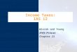 Wiecek and Young IFRS Primer Chapter 23 Income Taxes: IAS 12