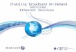Enabling Broadband On-Demand Services Ethernet Services