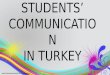 STUDENTS’ COMMUNICATION IN TURKEY. TURKEY SPAIN 21 students from Turkey 16 girls, 5 boys (6th grade students – 11 year old children) Our English teacher