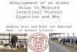 Development of an in vitro Assay to Measure Intestinal Protein Digestion and Why Debbie Ross and Mike Van Amburgh Dept. of Animal Science