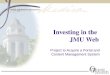 Project to Acquire a Portal and Content Management System Investing in the JMU Web