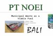 Municipal Waste as a Viable Fuel Dr Robert Eden Technical Director PT NOEI