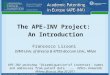The APE‐INV Project: An Introduction Francesco Lissoni DIMI-Univ. of Brescia & KITES-Bocconi Univ., Milan APE-INV workshop “Disambiguation of inventors