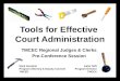 Tools for Effective Court Administration TMCEC Regional Judges & Clerks Pre-Conference Session Mark Goodner Program Attorney & Deputy Counsel TMCEC Katie