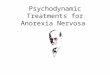 Psychodynamic Treatments for Anorexia Nervosa. Starter Reminder of psychodynamic explanation of anorexia Discuss in small groups/pairs the 3 explanations