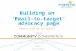 Building an ‘Email-to-target’ advocacy page Marta Fornal de Seixas