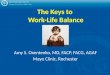 The Keys to Work-Life Balance Amy S. Oxentenko, MD, FACP, FACG, AGAF Mayo Clinic, Rochester