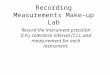 Recording Measurements Make-up Lab Record the instrument precision (I.P.), tolerance interval (T.I.), and measurement for each instrument