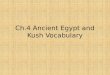 Ch.4 Ancient Egypt and Kush Vocabulary. Section 1