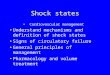 Shock states Cardiovascular management Understand mechanisms and definition of shock states Signs of circulatory failure General principles of management