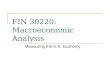 FIN 30220: Macroeconomic Analysis Measuring the U.S. Economy