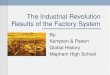 The Industrial Revolution Results of the Factory System By: Kempton & Patten Global History Mepham High School