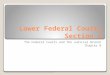Lower Federal Courts Section 2 The Federal Courts and the Judicial Branch Chapter 8