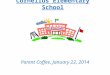 Cornelius Elementary School Parent Coffee, January 22, 2014