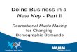 Doing Business in a New Key - Part II Recreational Music Making for Changing Demographic Demands