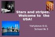 Stars and stripes. Welcome to the USA! Yarlykova O.G. School № 3