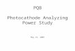 PQB Photocathode Analyzing Power Study May 19, 2009