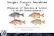 Snapper Grouper Amendment 35 (Removal of Species & Golden Tilefish Endorsements) Prepared by Myra Brouwer January 2015