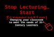 Stop Lecturing… Start Screencasting! Changing your classroom to meet the needs of 21 st Century Learners