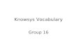 Knowsys Vocabulary Group 16. Group: 16 151 debut dāˈ byü NFirst the first appearance When One Direction made their debut on Good Morning America, the