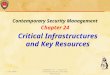 Contemporary Security Management Chapter 24 Critical Infrastructures and Key Resources CJFS 4848 Chapter 24 - Critical Infrastructures and Key Resources