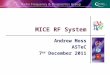 Andrew Moss ASTeC 7 th December 2011 MICE RF System