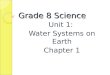 Grade 8 Science Unit 1: Water Systems on Earth Chapter 1