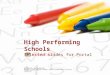 High Performing Schools Selected slides for Portal CONFIDENTIAL AND PROPRIETARY Any use of this material without specific permission is strictly prohibited